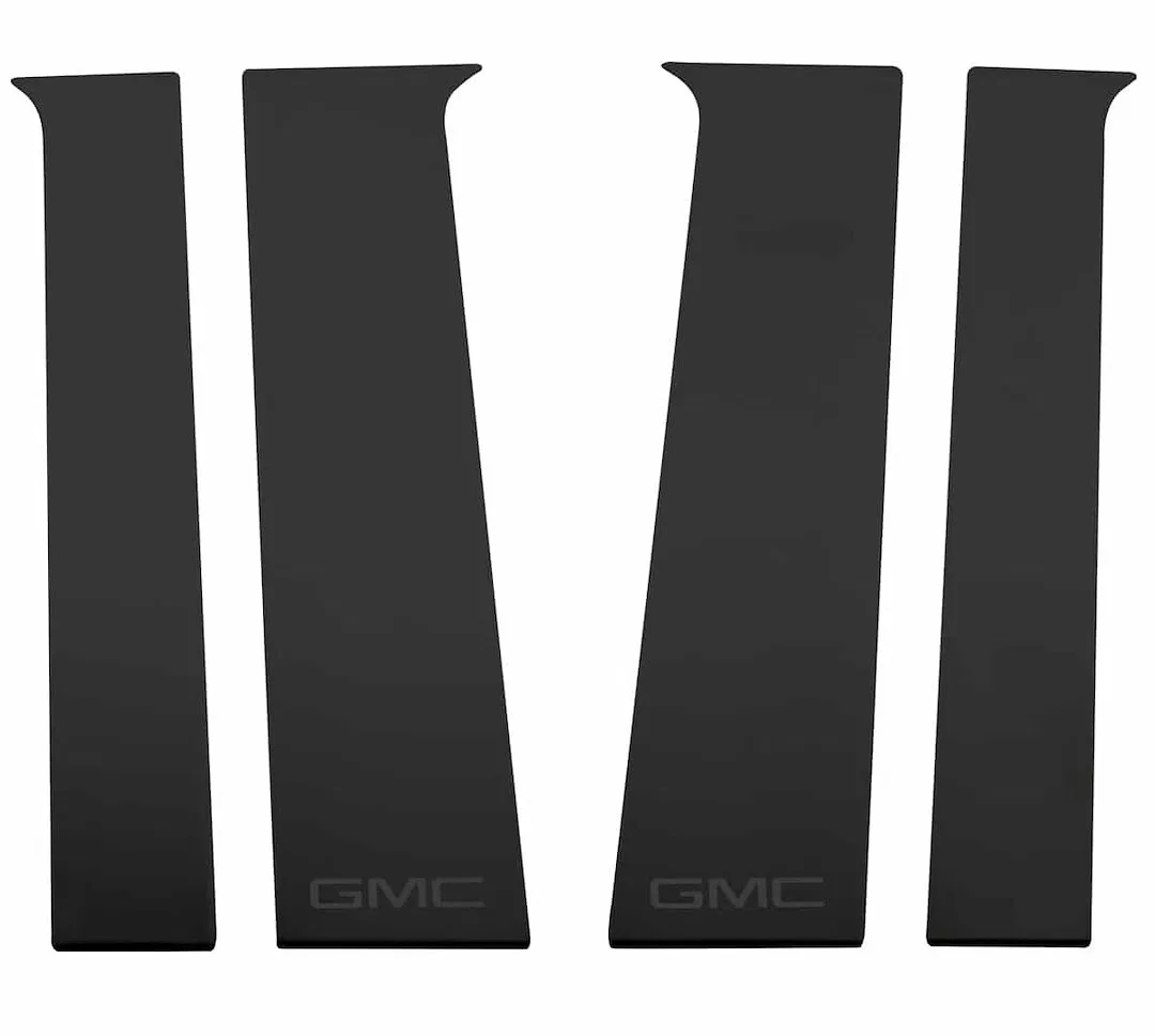 402671BPGM-2 – PUTCO Body Pillar Cover, GMC Etching Black Stainless Steel 6 Piece